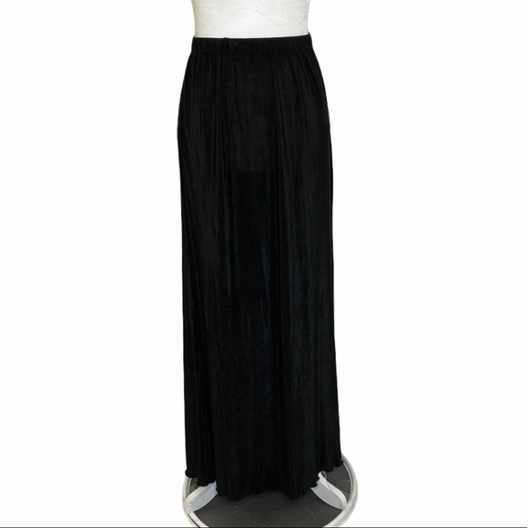 BLUE FISH Black Boho Lagenlook Art to Wear Maxi Skirt - Picture 1 of 6